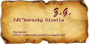 Záborszky Gizella névjegykártya